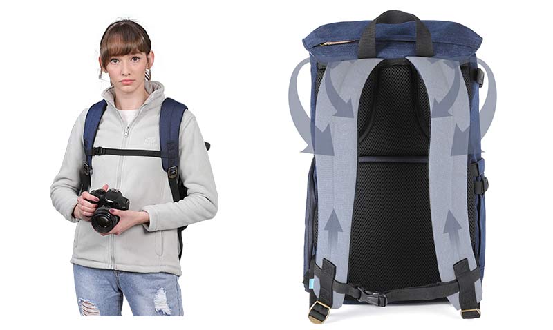 K F Concept Sac A Dos Pour Dslr Canon Nikon Sony Olympus Appareil