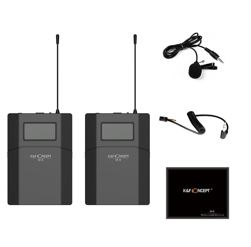 Microphone Lavalier sans fil E300 2,4 GHz avec étui de chargement Plug&Play  pour le streaming - Éclairage - K&F Concept